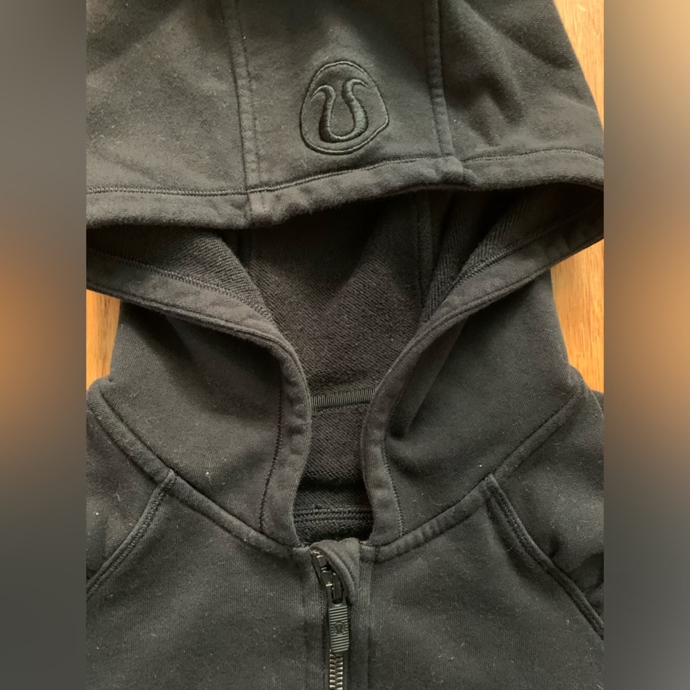 Lululemon Cool & Collected Full Zip Black Athletic Hooded Jacket Size 4 - Picture 3 of 6
